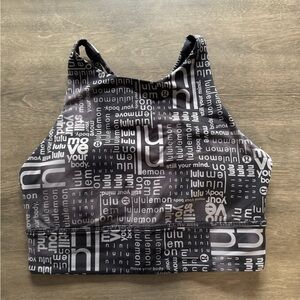 lululemon athletica Black and Gray Sports Bra